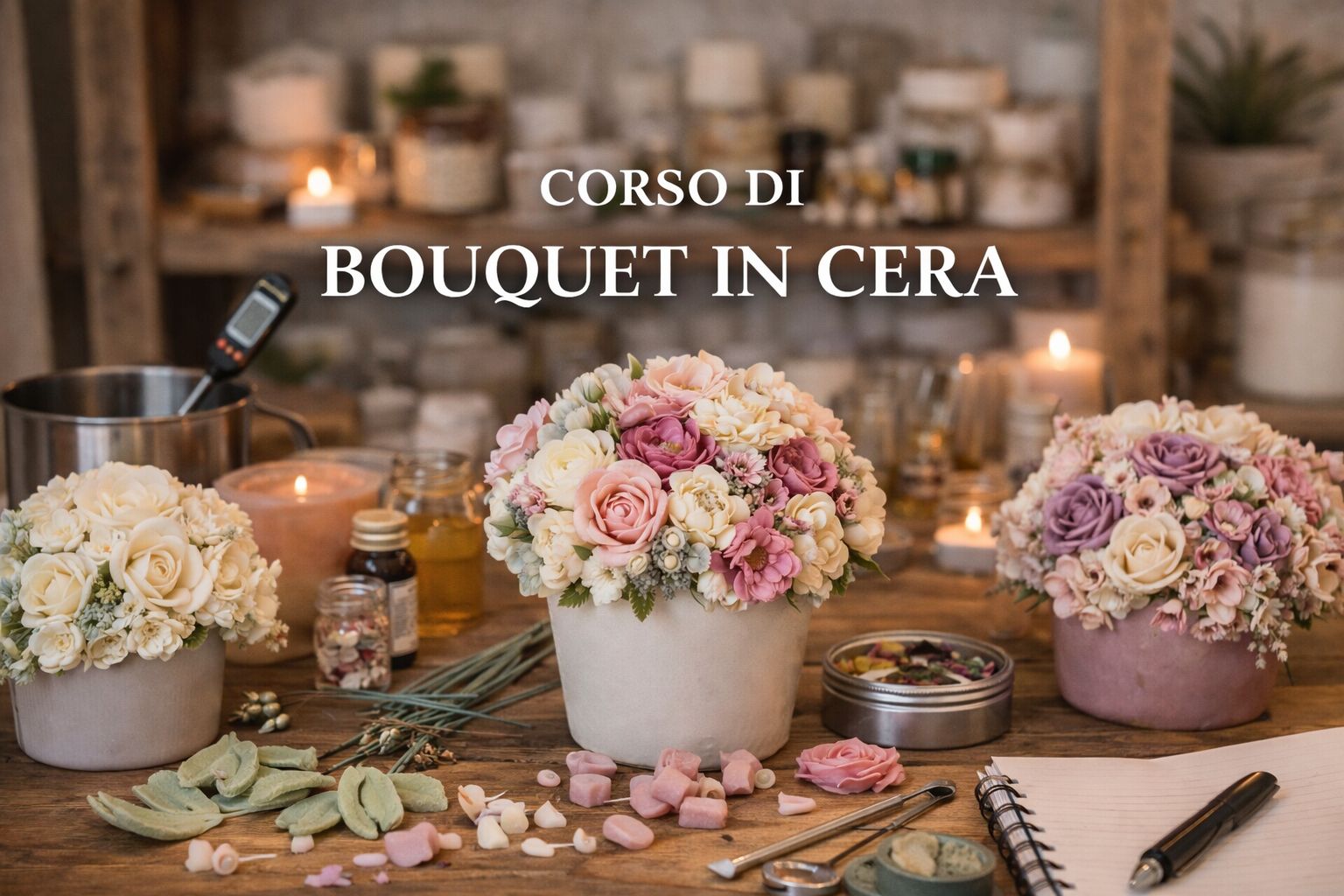 Corso di Formazione Professionale - Bouquet in Cera Artigianali